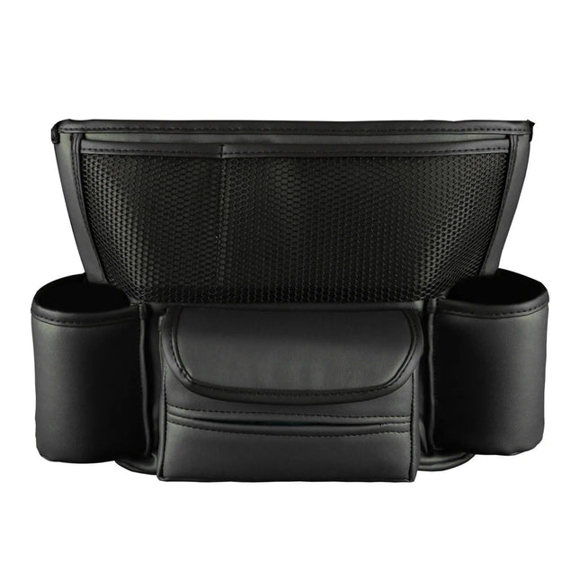 Luxury Leather Car Seat Organizer with Cup Holder & Tissue Pocket - Wnkrs
