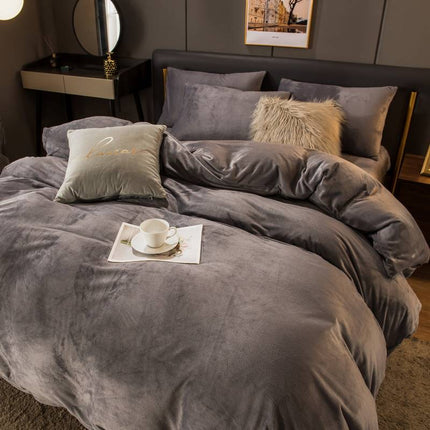 Double Bed Surface Plus Flange Flannel Product Three Thick Bed Sets - Wnkrs