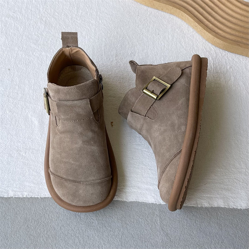 Women's Retro Chunky-Heel Ankle Boots