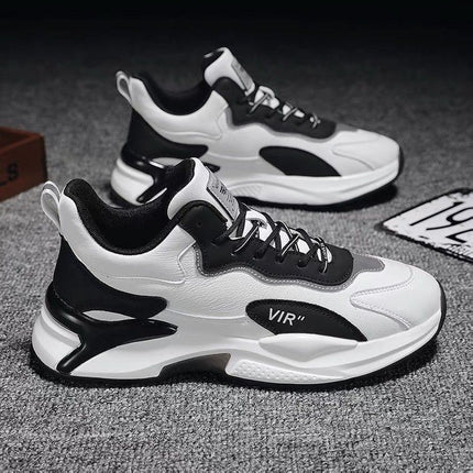 Fashion Black White Sneakers Casual Outdoor Lightweight Breathable Sports Shoes For Men - Wnkrs