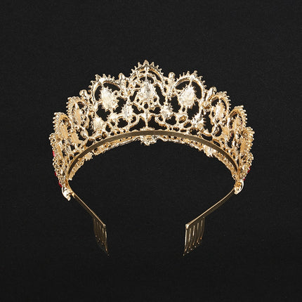 Women's Baroque Crystal Tiara with Comb - Wnkrs