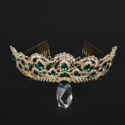 Women's Baroque Crystal Tiara with Comb - Wnkrs