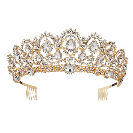 Women's Baroque Crystal Tiara with Comb - Wnkrs