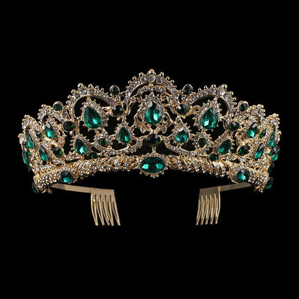 Women's Baroque Crystal Tiara with Comb - Wnkrs