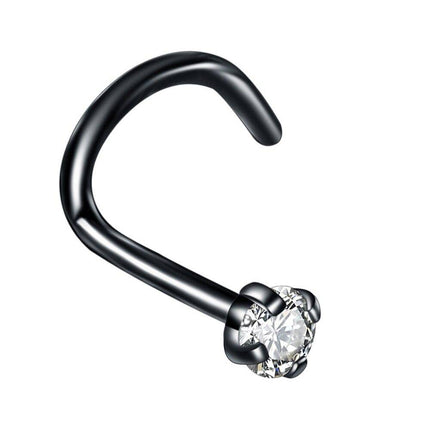 Titanium Crystal Nose Stud Piercing - Wnkrs