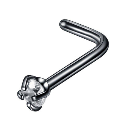Titanium Crystal Nose Stud Piercing - Wnkrs