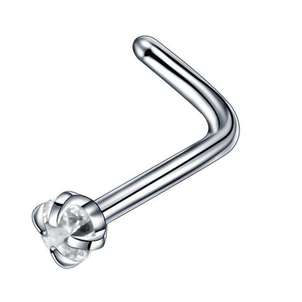 Titanium Crystal Nose Stud Piercing - Wnkrs