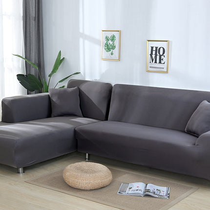 Tight Wrap Sofa Cover Elastic 2 Pieces Sofa Cover with L Style Piece Corner Sofa - Wnkrs