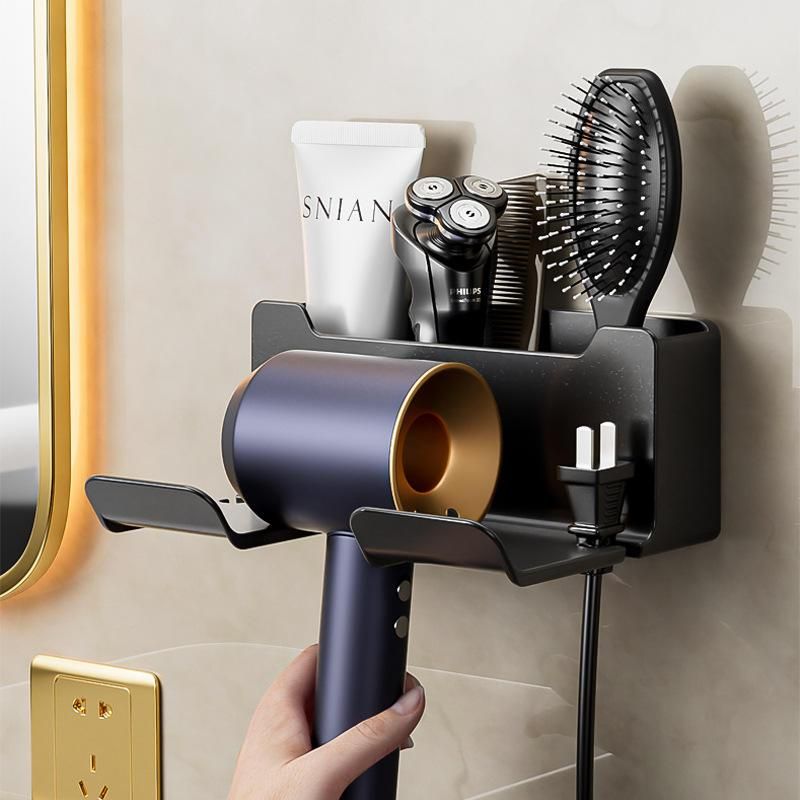 Wall-Mounted Two-Tier Hair Dryer Holder