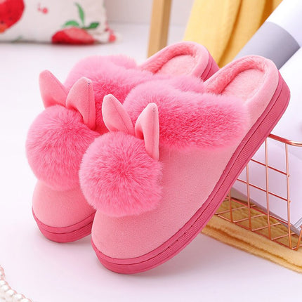 Women's Rabbit Ears Fur Slippers - Wnkrs