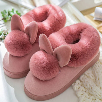 Women's Rabbit Ears Fur Slippers - Wnkrs