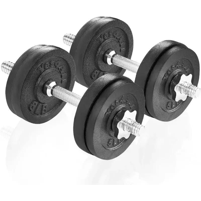 Adjustable Cast Iron Dumbbell Set for Full Body Workout