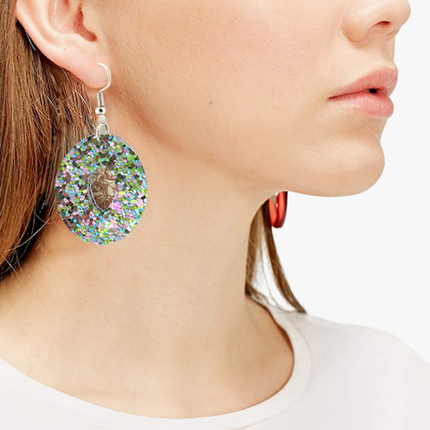 DIY earrings set pu leather double-sided set - Wnkrs