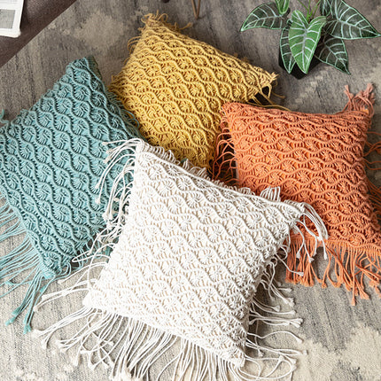 Hand-woven Cotton Thread Cushion Cover - Wnkrs