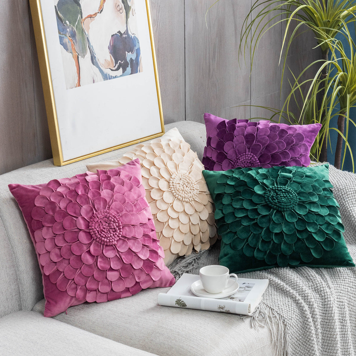 Nordic Beauty Light Luxury Ins Style Flower Pillowcase