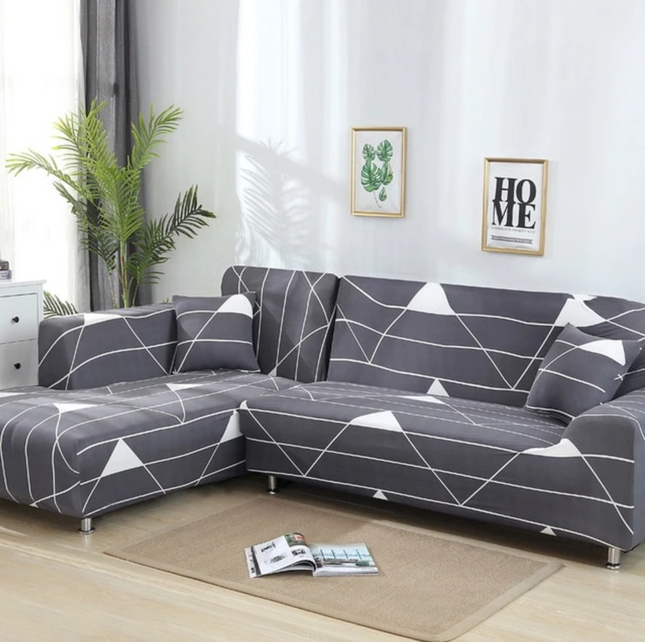 L shaped Sofa Cover Stretch Sectional Couch Cover Sofa Set - Wnkrs