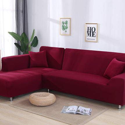 Tight Wrap Sofa Cover Elastic 2 Pieces Sofa Cover with L Style Piece Corner Sofa - Wnkrs