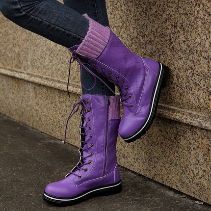 Bottes Martin de couleur unie pour femmes, nouvelle mode