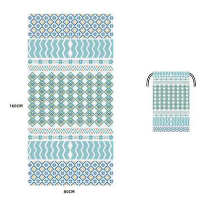 Printed Swim Microfiber Beach Towel - Wnkrs