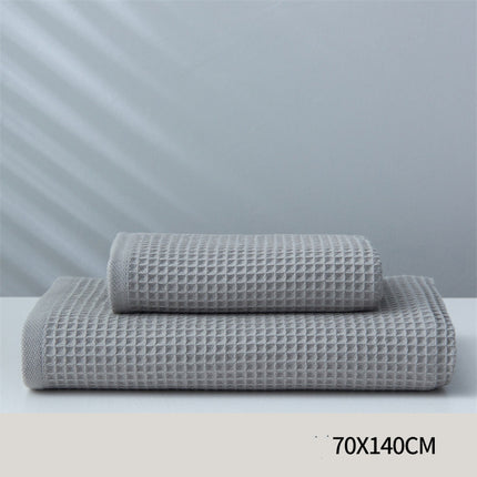 Pure Cotton Japanese-style Absorbent Household Honeycomb Pattern Towel - Wnkrs