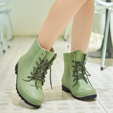 Chaussures de pluie à tube bas décontractées pour femmes, antidérapantes, résistantes à l'usure, épaisses, pour l'extérieur