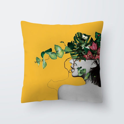 Yellow Print Cushion Cover - Wnkrs