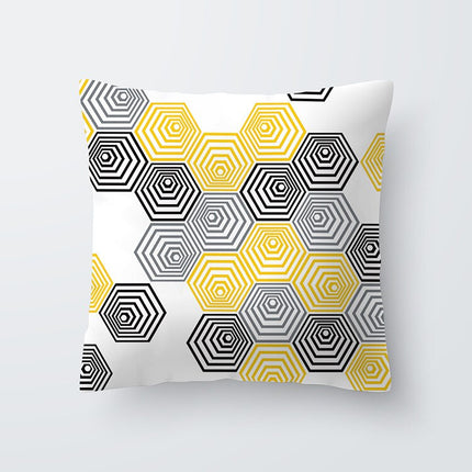 Yellow Print Cushion Cover - Wnkrs