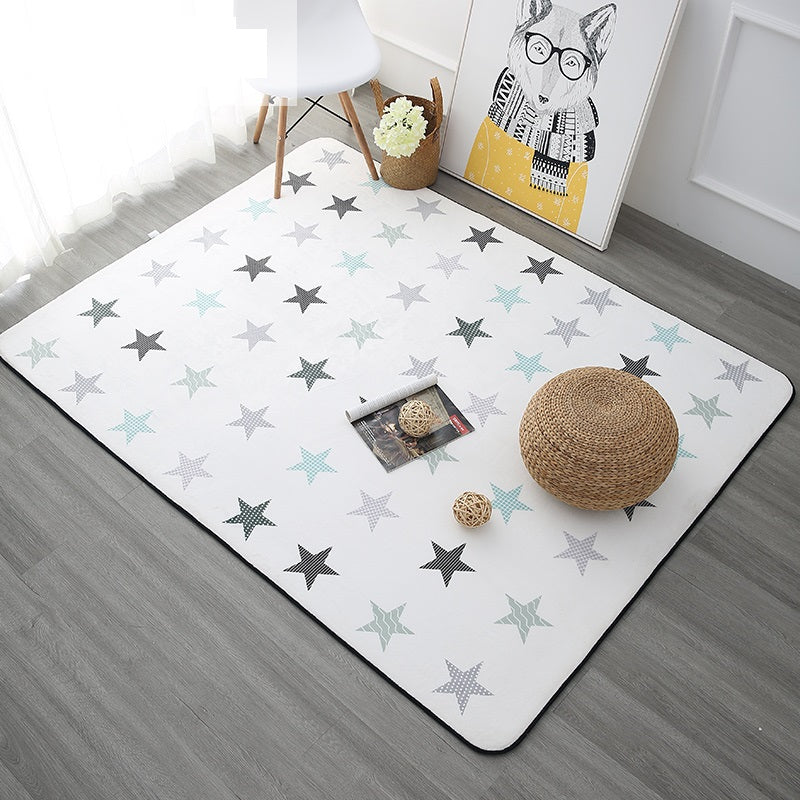 Anti-Slip Soft Geometric Patterned Carpets For Baby Bedroom