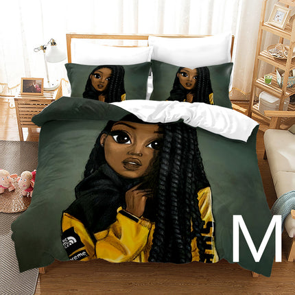 African Girl 3D Printed Bedding Set - Wnkrs