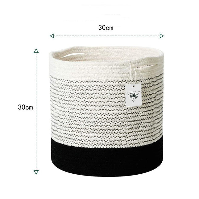 Woven Cotton and Linen Storage Basket - Wnkrs
