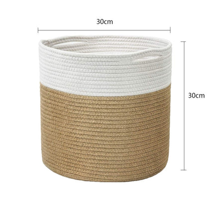 Woven Cotton and Linen Storage Basket - Wnkrs