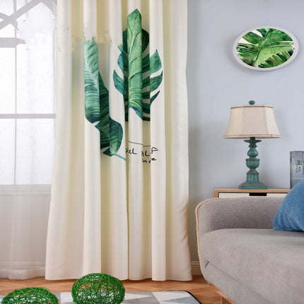 Banana leaf digital printing curtain - Wnkrs