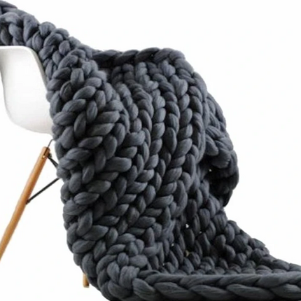 Hand woven woolen blanket  Soft Chenille Blanket - Wnkrs