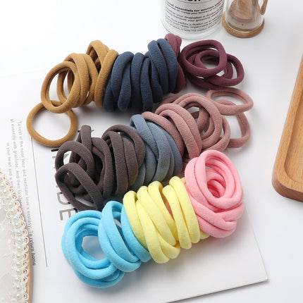 Solid Color Ponytail Holder 50 pcs Set - Wnkrs