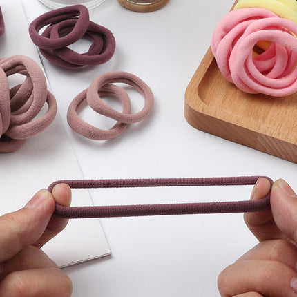 Solid Color Ponytail Holder 50 pcs Set - Wnkrs