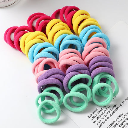 Solid Color Ponytail Holder 50 pcs Set - Wnkrs