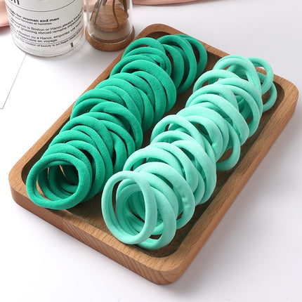Solid Color Ponytail Holder 50 pcs Set - Wnkrs
