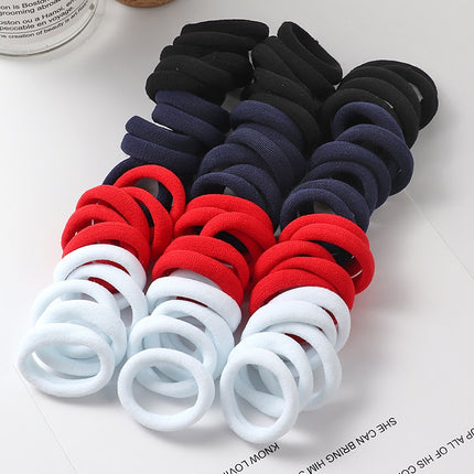 Solid Color Ponytail Holder 50 pcs Set - Wnkrs