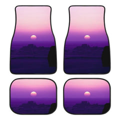 Anime Moon-Inspired Car Floor Mat Set – Full Set for Front and Rear (Universal Fit) - Wnkrs