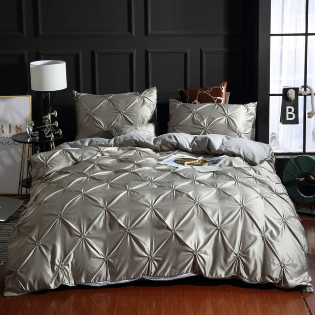 Three-piece Solid Color Bed Sheet Duvet Cover - Wnkrs