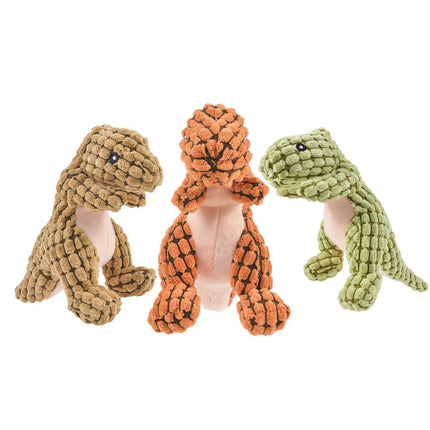 Jouets en peluche dinosaures pour animaux de compagnie – Jouets à mâcher interactifs pour chats et chiens