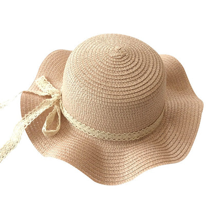Ribbon Wavy Straw Hat for Kids - Wnkrs