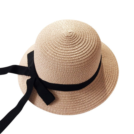 Ribbon Wavy Straw Hat for Kids - Wnkrs