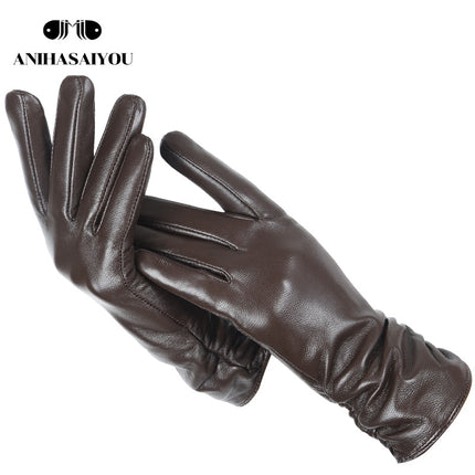 Women's Classic Genuine Leather Gloves - Wnkrs