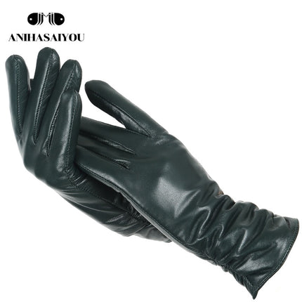 Women's Classic Genuine Leather Gloves - Wnkrs