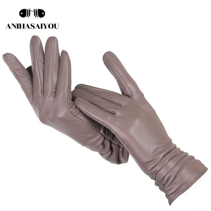 Women's Classic Genuine Leather Gloves - Wnkrs