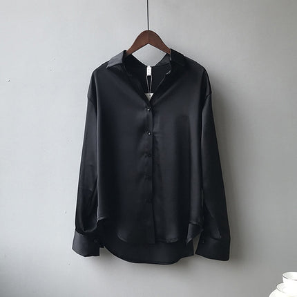 Button Up Elegant Silk Shirt - Wnkrs