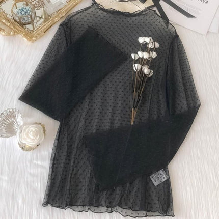 Women's Mesh Lace Blouse - Wnkrs