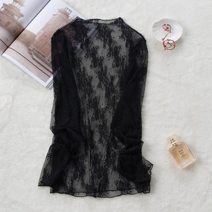 Women's Mesh Lace Blouse - Wnkrs