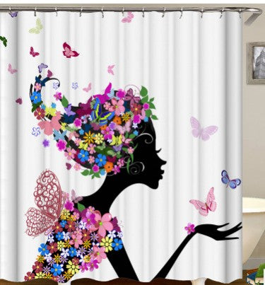 African girl digital print shower curtain - Wnkrs